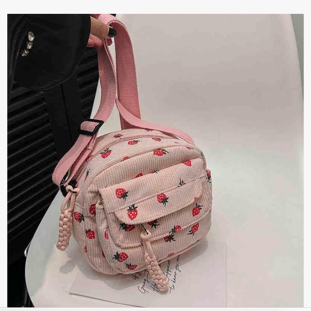 small cute Corduroy bag Kawaii Purse Crossbody Bag small Kawaii Crossbod… - Picture 5 of 7